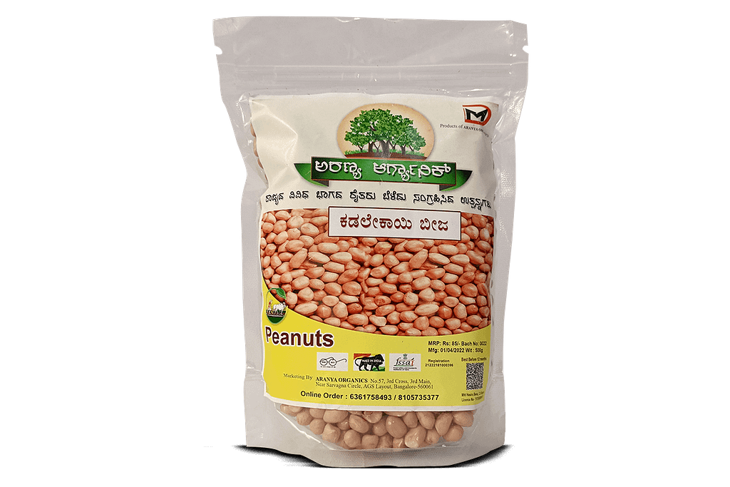 image of packet filled with peanuts from Aranya Organics