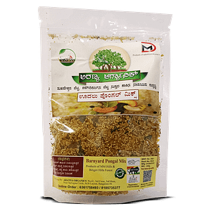 Packet of Barnyard Pongal Mix from Aranya Organics